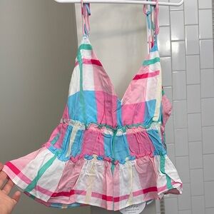 Petal & Pup Multicolor Plaid Tank Top